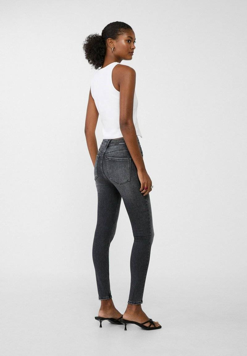 Stradivarius Stradivarius Jeans Skinny Fit - black denim Begrenzte Freigabe