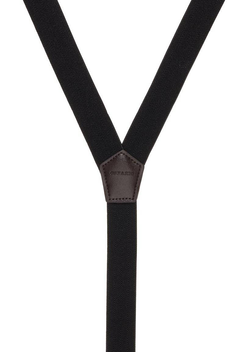 Only & Sons Only & Sons ONSBOWTIE SUSPENDER UNISEX SET - Bow tie - black Zeitbegrenzte Promotion