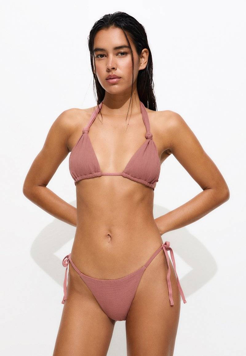PULL&BEAR PULL&BEAR TEXTURED - Bikini bottoms - light pink Bis zu 50% Rabatt