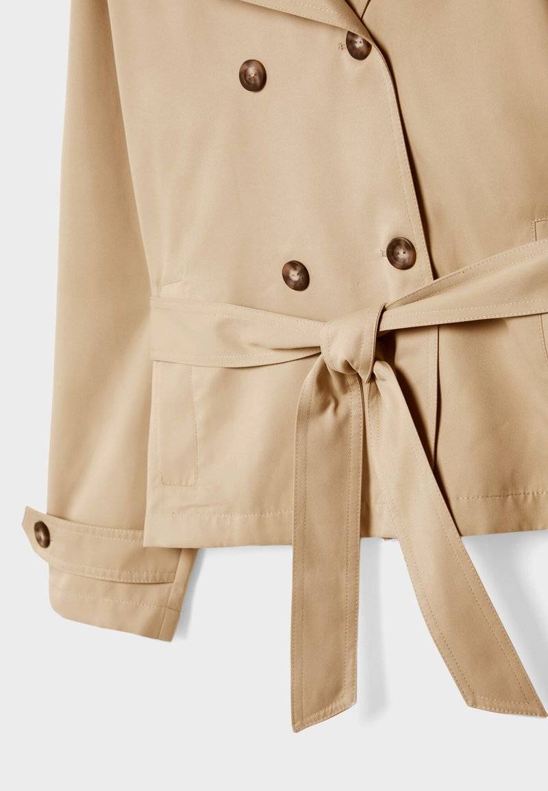 Stradivarius Stradivarius WITH BELT - Summer jacket - beige Bis zu 65% Rabatt