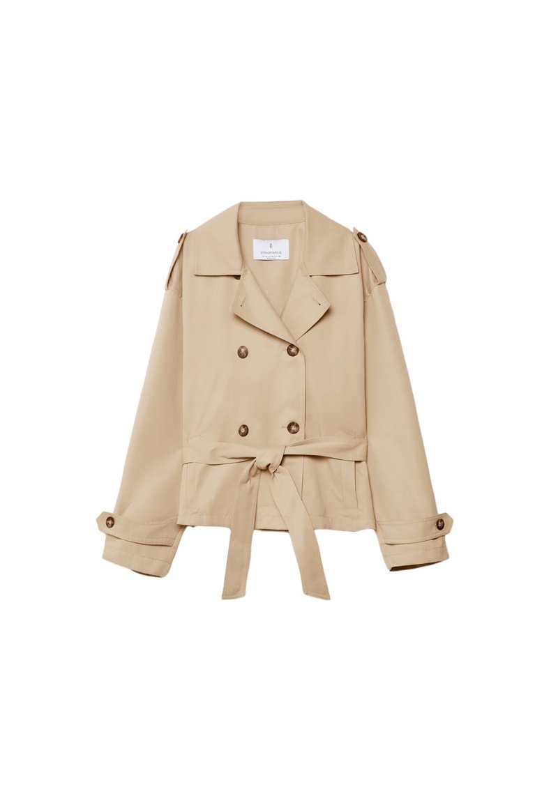 Stradivarius Stradivarius WITH BELT - Summer jacket - beige Bis zu 65% Rabatt