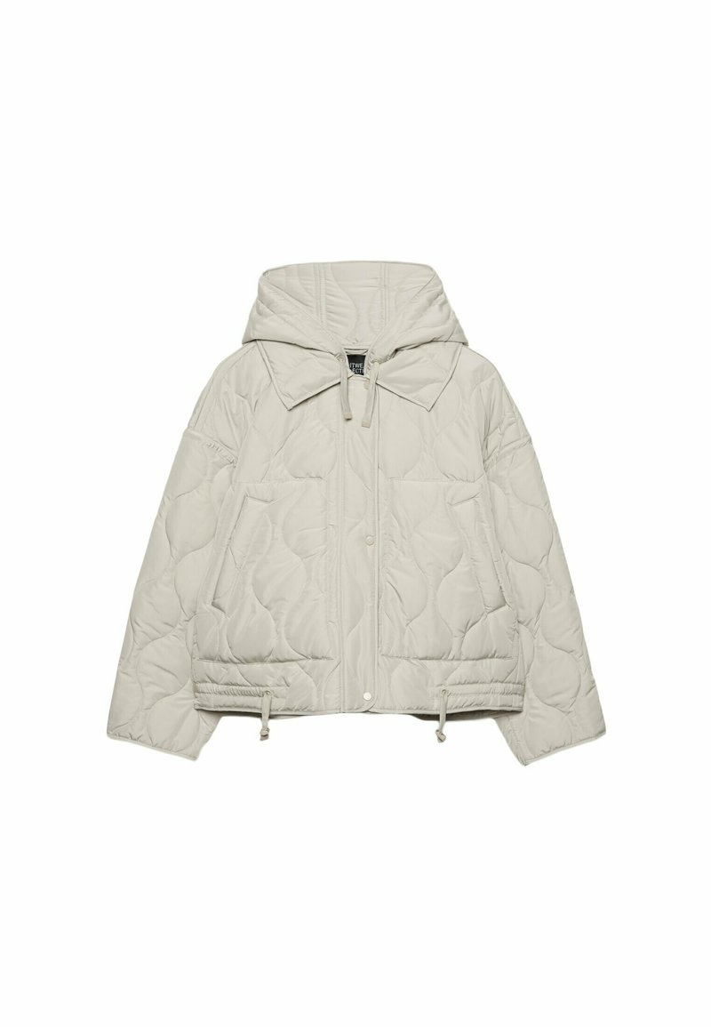 Stradivarius Stradivarius PUFFER - Winter jacket - white 50% Rabatt mit kostenlosem Versand