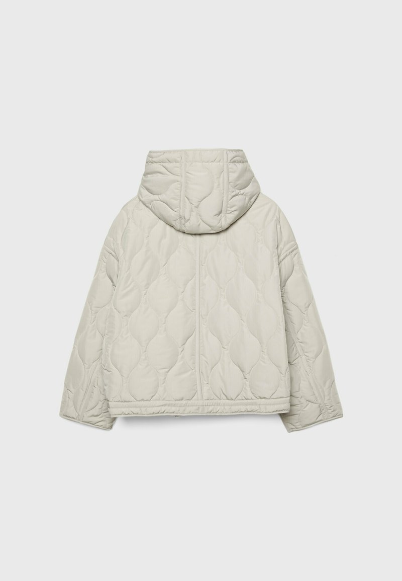 Stradivarius Stradivarius PUFFER - Winter jacket - white 50% Rabatt mit kostenlosem Versand