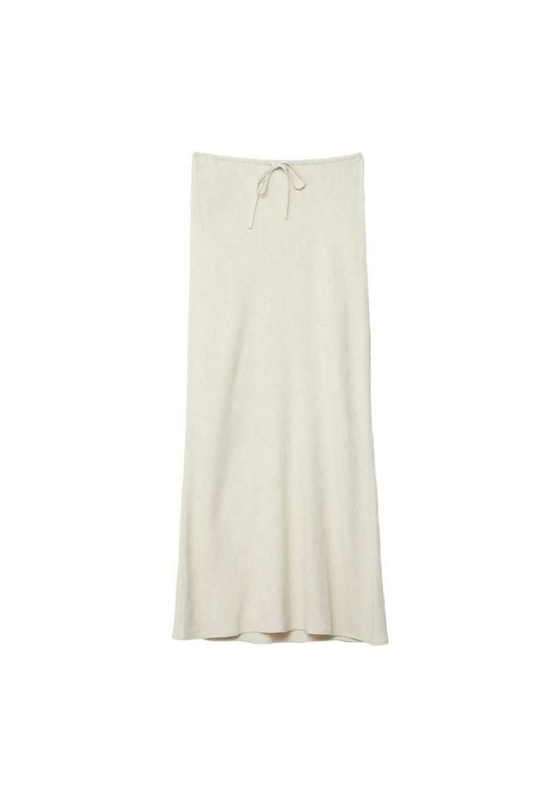Stradivarius Stradivarius DRAWSTRING MIDI - Maxi skirt - stone Im Verkauf