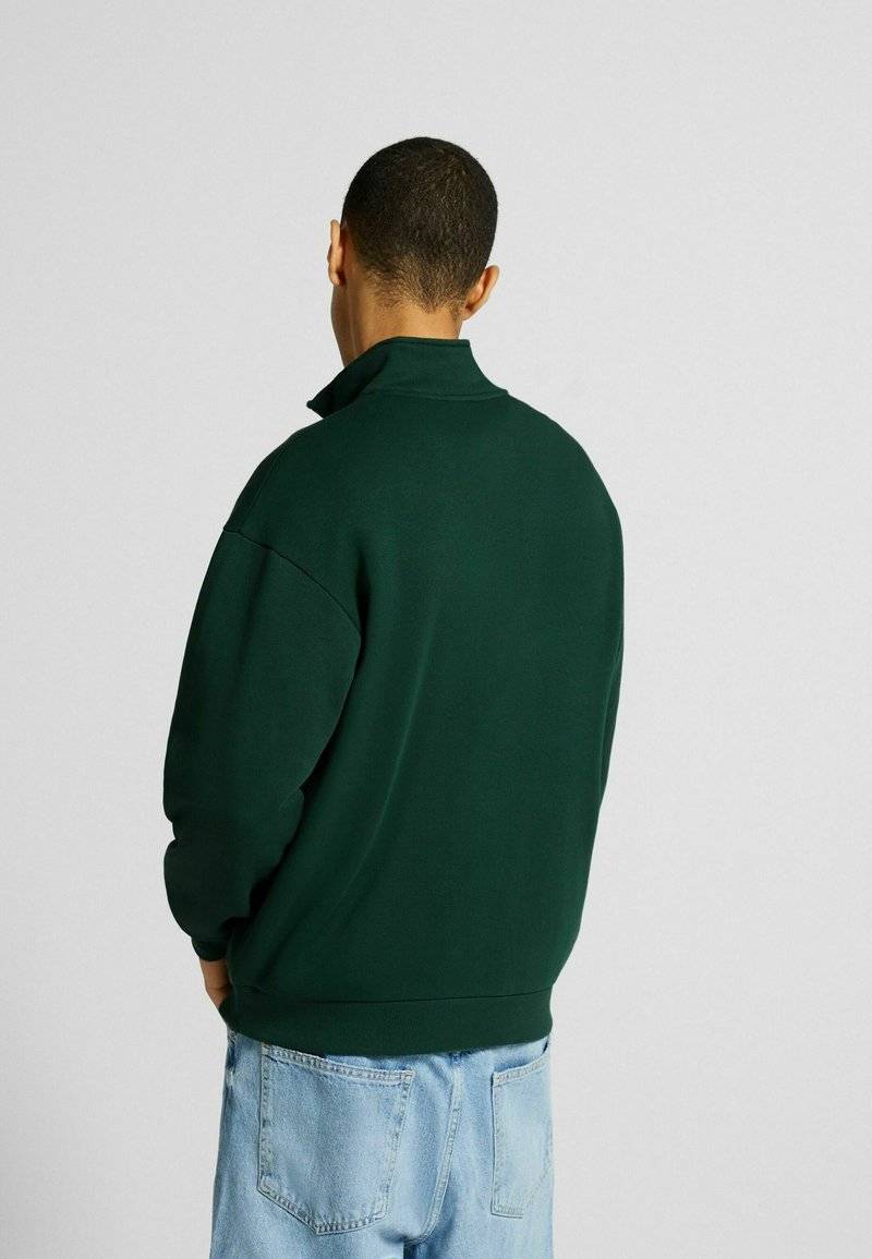 Bershka Bershka HIGH NECK - Sweatshirt - dark green zollfrei