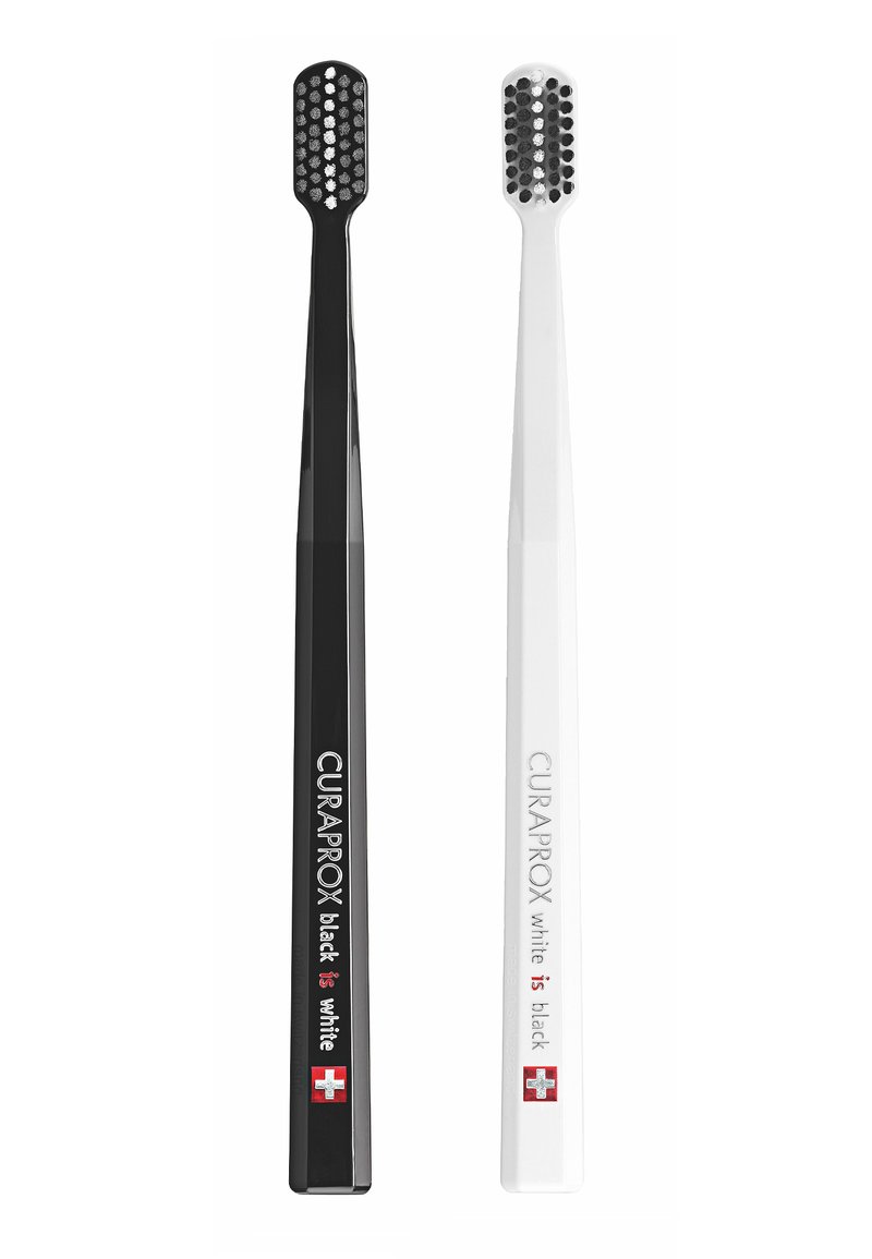 Curaprox Curaprox BLACK IS WHITE BLACK/WHITE DUO - Dental care tool - black Günstiger Verkauf