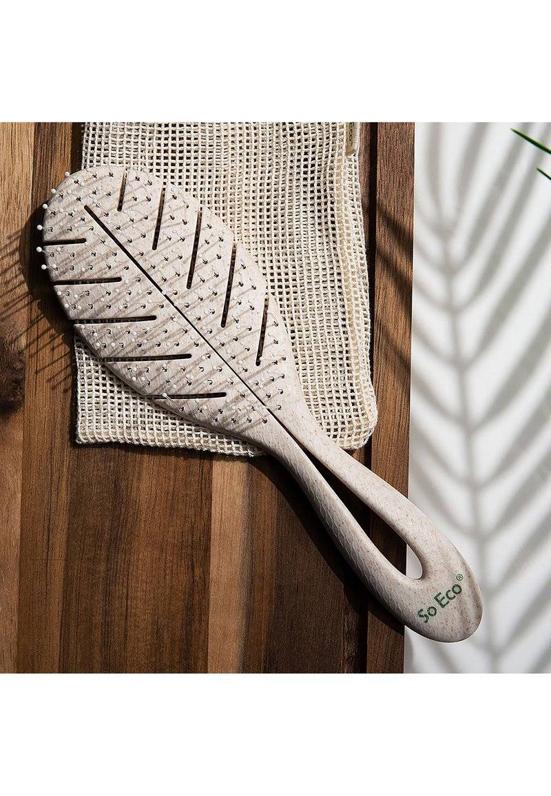 So Eco So Eco SO ECO BIODEGRADABLE DETANGLING LEAF BRUSH - Brush - stone Fabrikverkauf