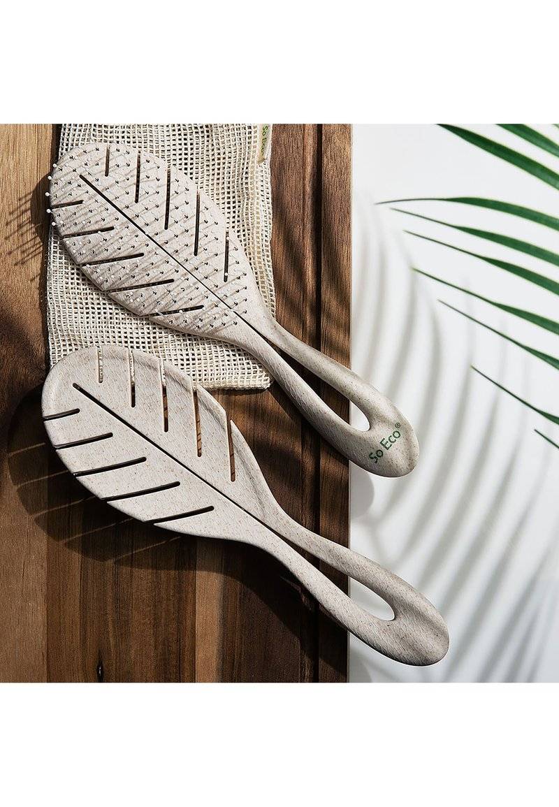So Eco So Eco SO ECO BIODEGRADABLE DETANGLING LEAF BRUSH - Brush - stone Fabrikverkauf