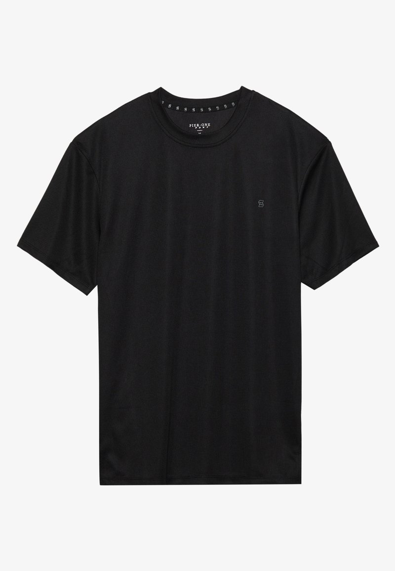 Pier One Sport Pier One Sport Basic T-shirt - black Riesige Rabatte