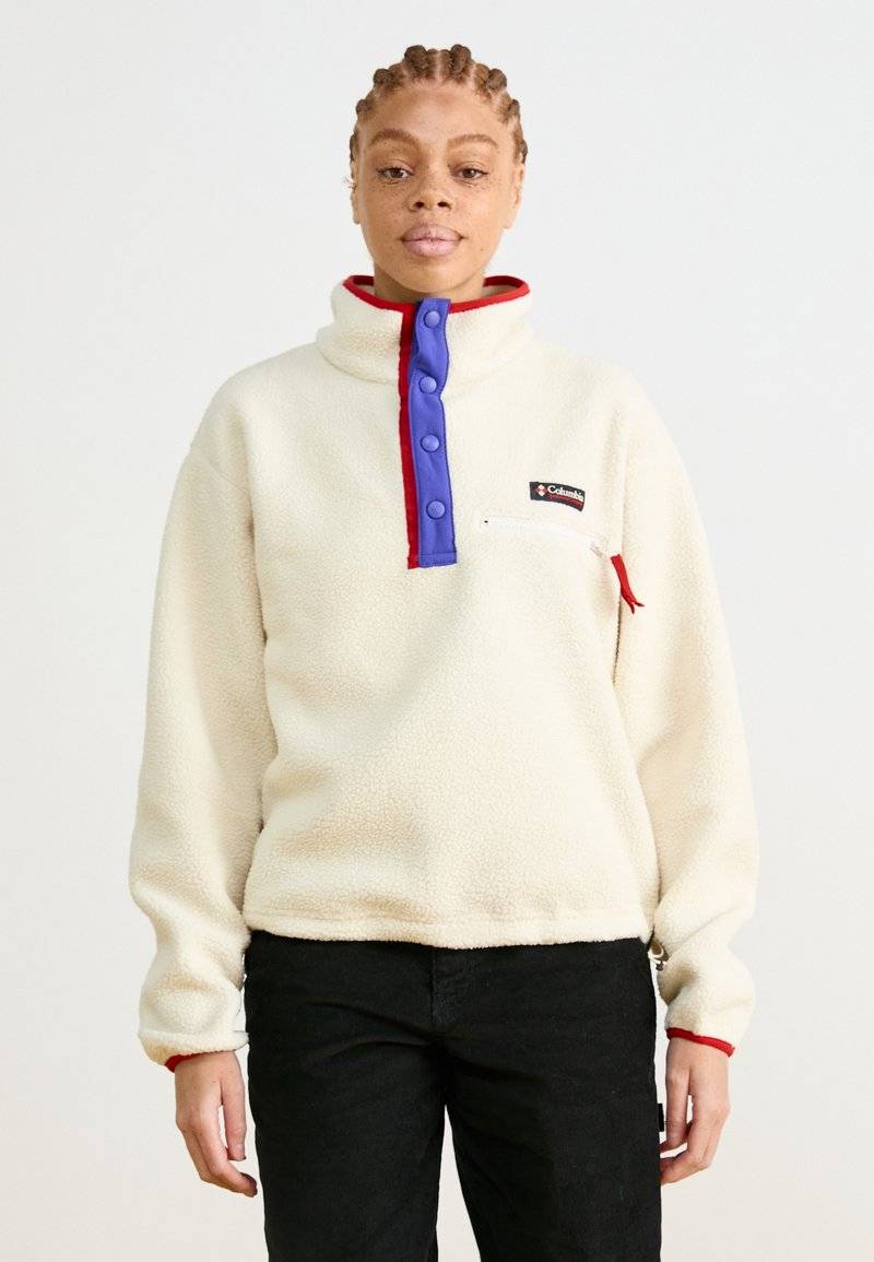 Columbia Columbia HELVETIA™ CROPPED HALF SNAP - Fleece jumper - chalk 50% Rabatt für begrenzte Zeit
