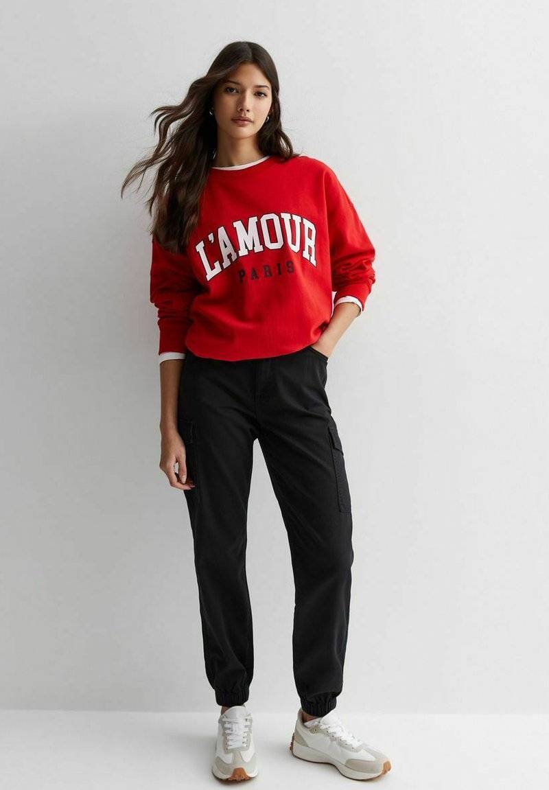 New Look New Look Cuffed Cargo - Chinos - black Saisonschlussverkauf