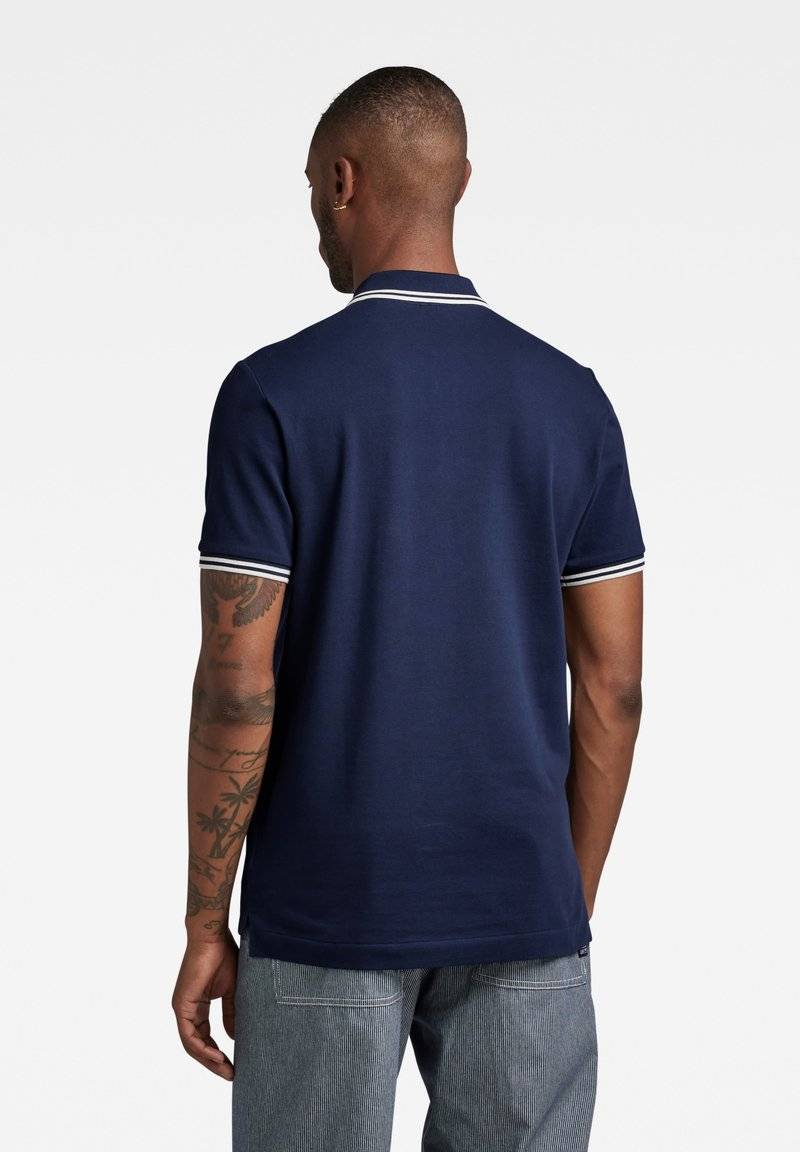 G-STAR G-STAR DUNDA SLIM STRIPE - Polo shirt - sartho blue Auslauf