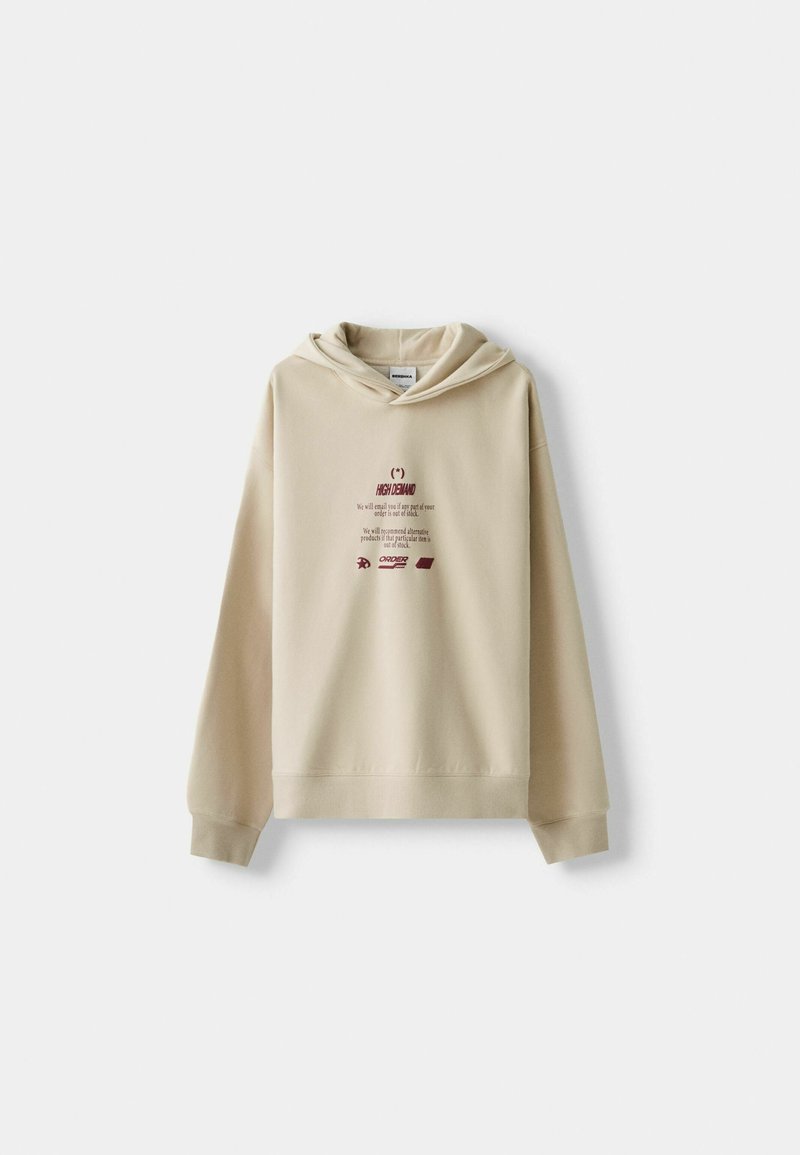 Bershka Bershka PRINTED - HOODIE - Hoodie - beige Hotsell