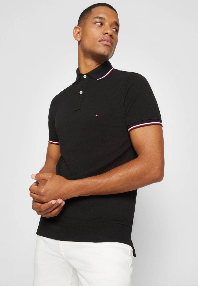 Tommy Hilfiger Tommy Hilfiger TIPPED SLIM - Polo shirt - black Begrenztes Angebot