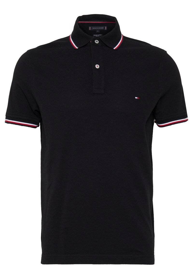 Tommy Hilfiger Tommy Hilfiger TIPPED SLIM - Polo shirt - black Begrenztes Angebot