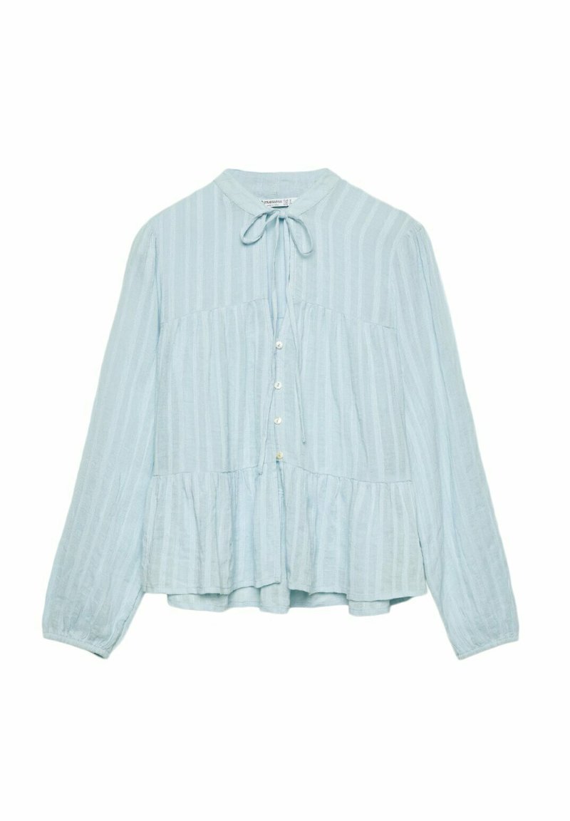 Stradivarius Stradivarius FLOWING BOHO - Blouse - light blue Cyber Monday